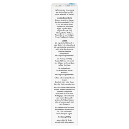 Minoxidil DoppelherzPharma Männer 50 mg/g Schaum zur Anwendung auf der Kopfhaut
