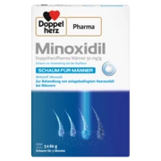 DoppelherzPharma Minoxidil DoppelherzPharma Männer 50 mg/g Schaum zur Anwendung auf der Kopfhaut Frontansicht
