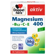 Doppelherz aktiv Magnesium 400 + B12 + C + E Frontansicht