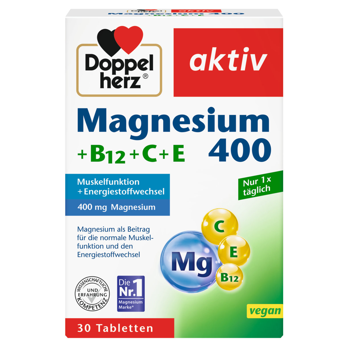 Magnesium 400 + B12 + C + E