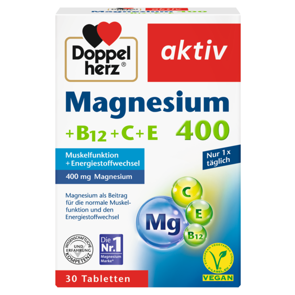 Magnesium 400 + B12 + C + E