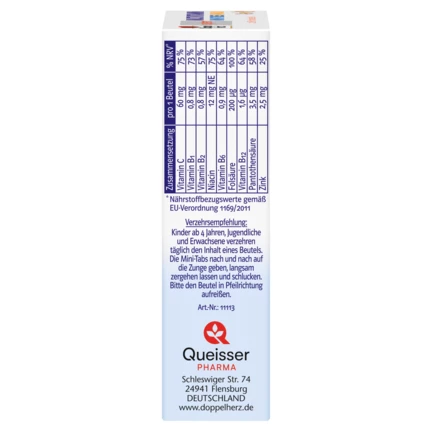 Doppelherz system MULTIVITAMIN MINI-TABS family Seitenansicht links