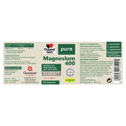 Doppelherz pure Magnesium 400 Seitenansicht links