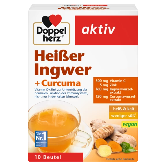 Doppelherz aktiv Heißer Ingwer Frontansicht