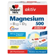 Doppelherz aktiv Magnesium 500 + B12 + D3 DIRECT DEPOT Frontansicht