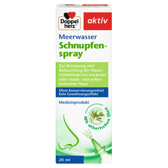 Doppelherz aktiv Meerwasser Schnupfenspray Frontansicht
