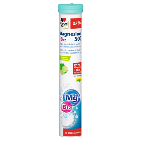 Magnesium 500 + B12 Brausetabletten
