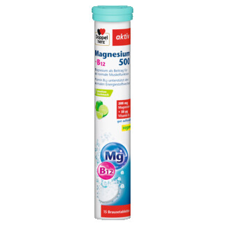 Magnesium 500 + B12 Brausetabletten