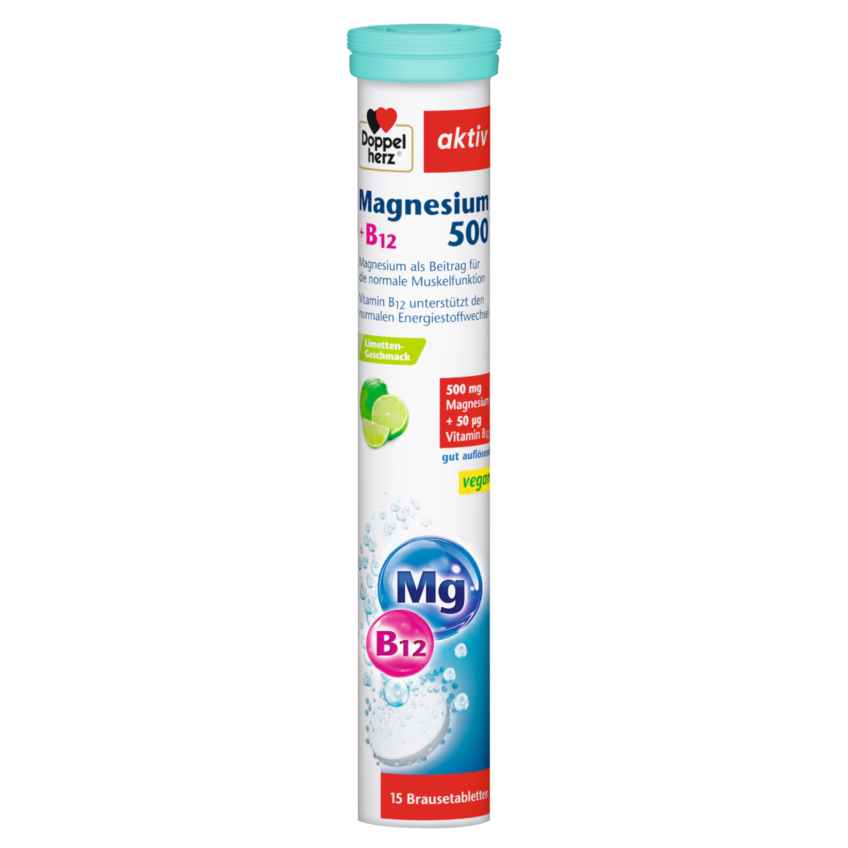 Magnesium 500 + B12 Brausetabletten