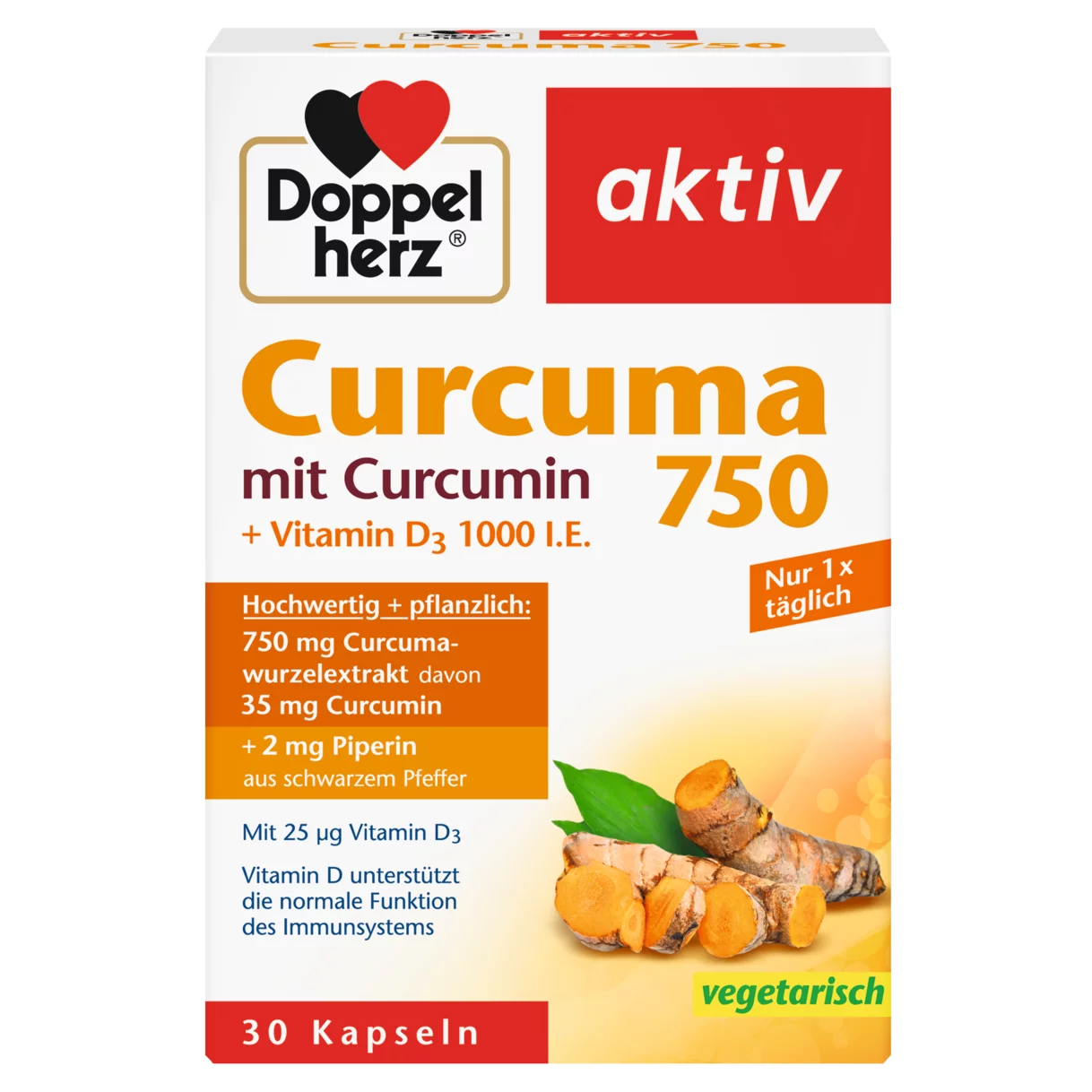 Doppelherz aktiv Curcuma 750 Frontansicht