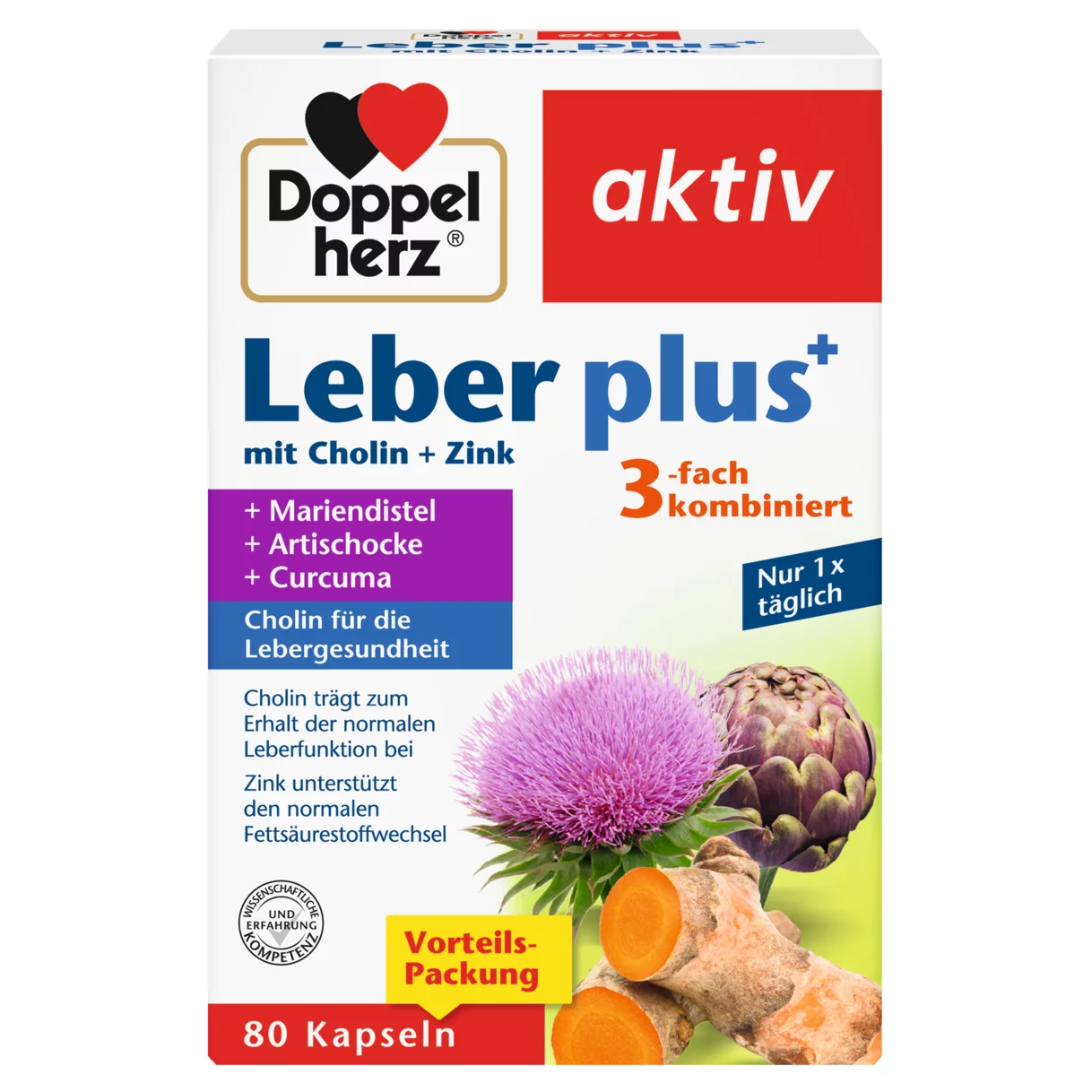 Doppelherz aktiv Leber plus Frontansicht