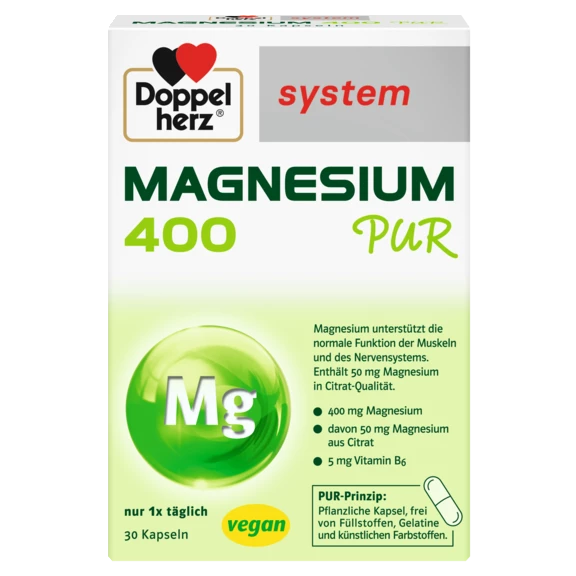 Doppelherz system Magnesium 400 Pur Frontansicht