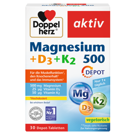 Magnesium 500 + D3 + K2