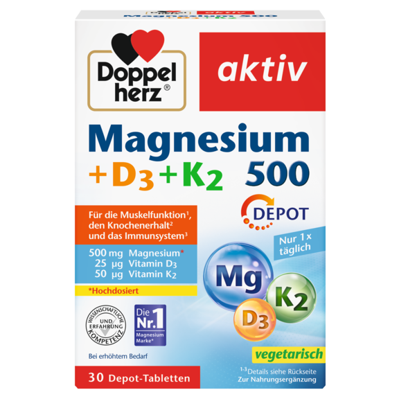 Magnesium 500 + D3 + K2