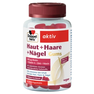 Doppelherz aktiv Haut + Haare + Nägel Gums Frontansicht