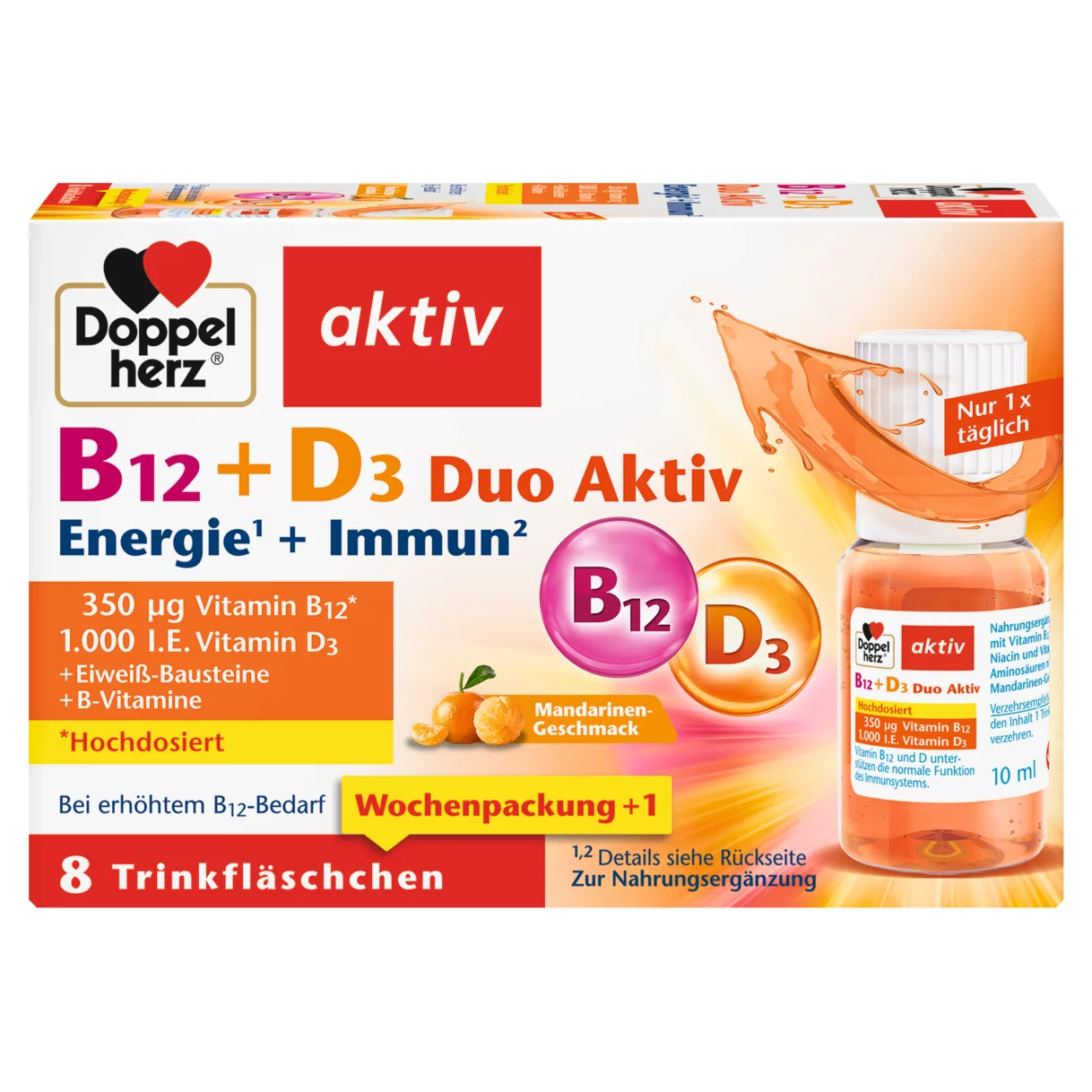 Doppelherz aktiv B12 + D3 Duo Aktiv Frontansicht