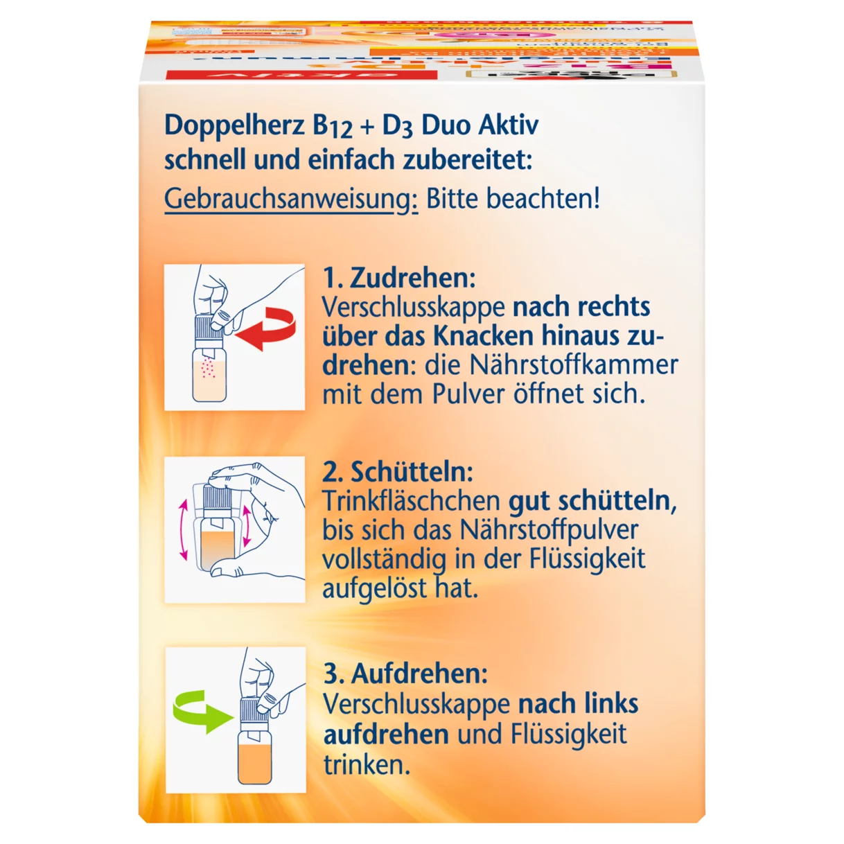 Doppelherz aktiv B12 + D3 Duo Aktiv Seitenansicht rechts