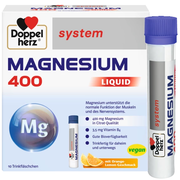 Doppelherz system MAGNESIUM 400 LIQUID Frontansicht