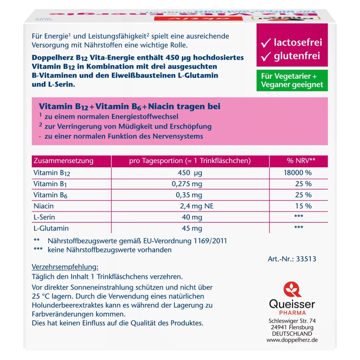 Doppelherz aktiv B12 Vita-Energie Rückansicht