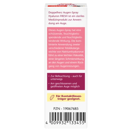 Doppelherz aktiv Augen-Spray Hyaluron FRESH Rückansicht