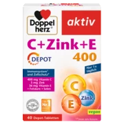 Doppelherz aktiv C + Zink + E 400 DEPOT Frontansicht
