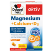 Abbildung der Produktverpackung Doppelherz aktiv Magnesium + Calcium + D3 Brausetabletten Frontansicht