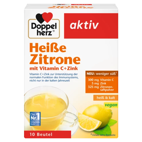 Doppelherz aktiv Heiße Zitrone Frontansicht