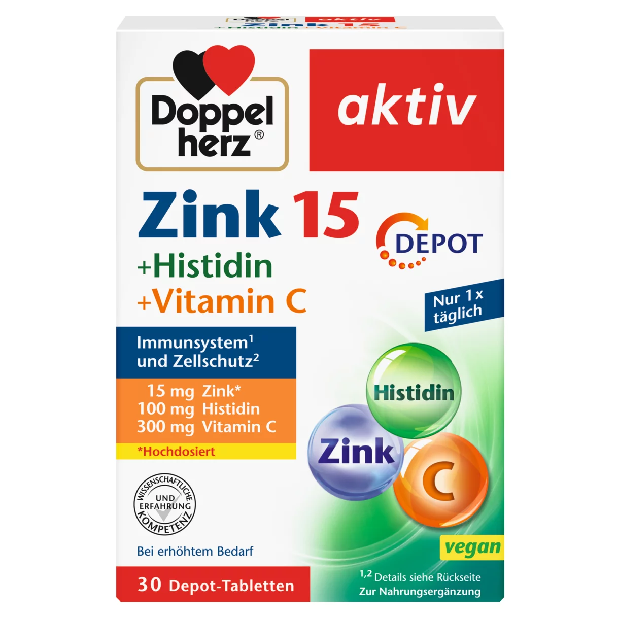 Doppelherz aktiv Zink 15 Frontansicht