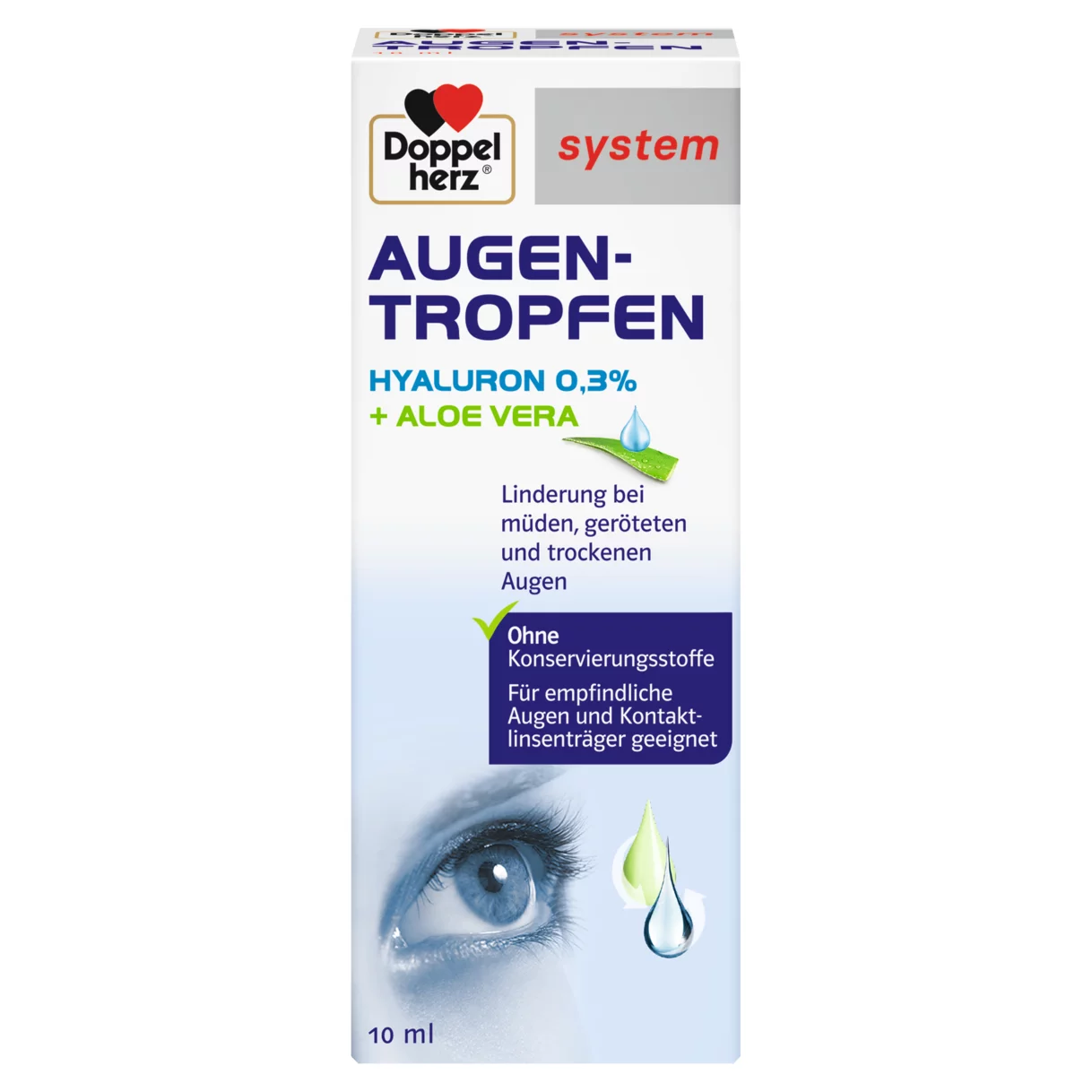 Doppelherz system AUGEN-TROPFEN HYALURON 0,3 % Frontansicht