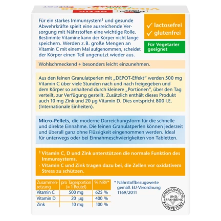 Doppelherz aktiv Vitamin C 500 DIRECT Rückansicht