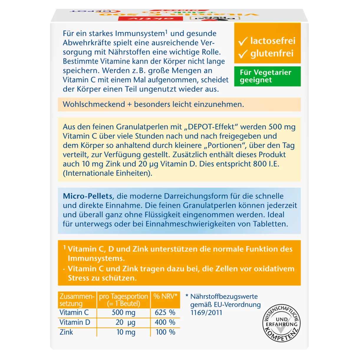 Doppelherz aktiv Vitamin C 500 DIRECT Rückansicht