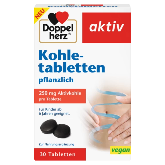 Doppelherz aktiv Kohletabletten Frontansicht