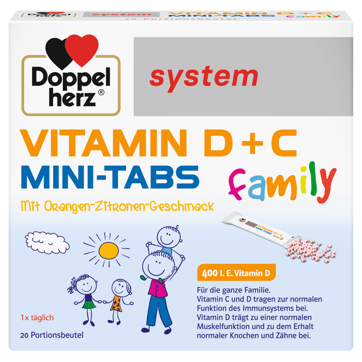 VITAMIN D + C MINI TABS family