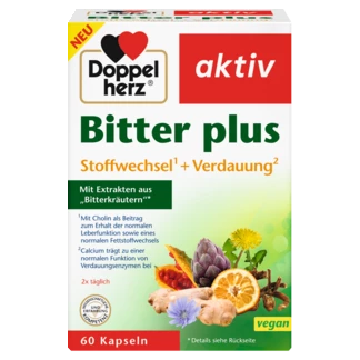 Doppelherz aktiv Bitter plus Frontansicht