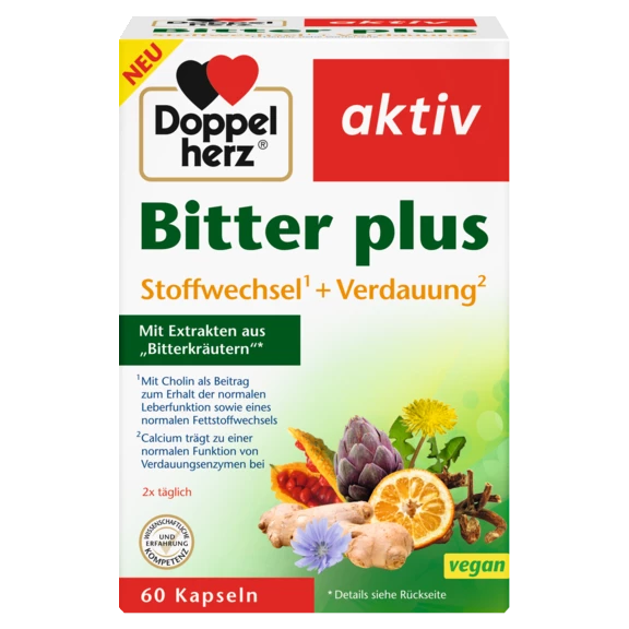 Doppelherz aktiv Bitter plus Frontansicht