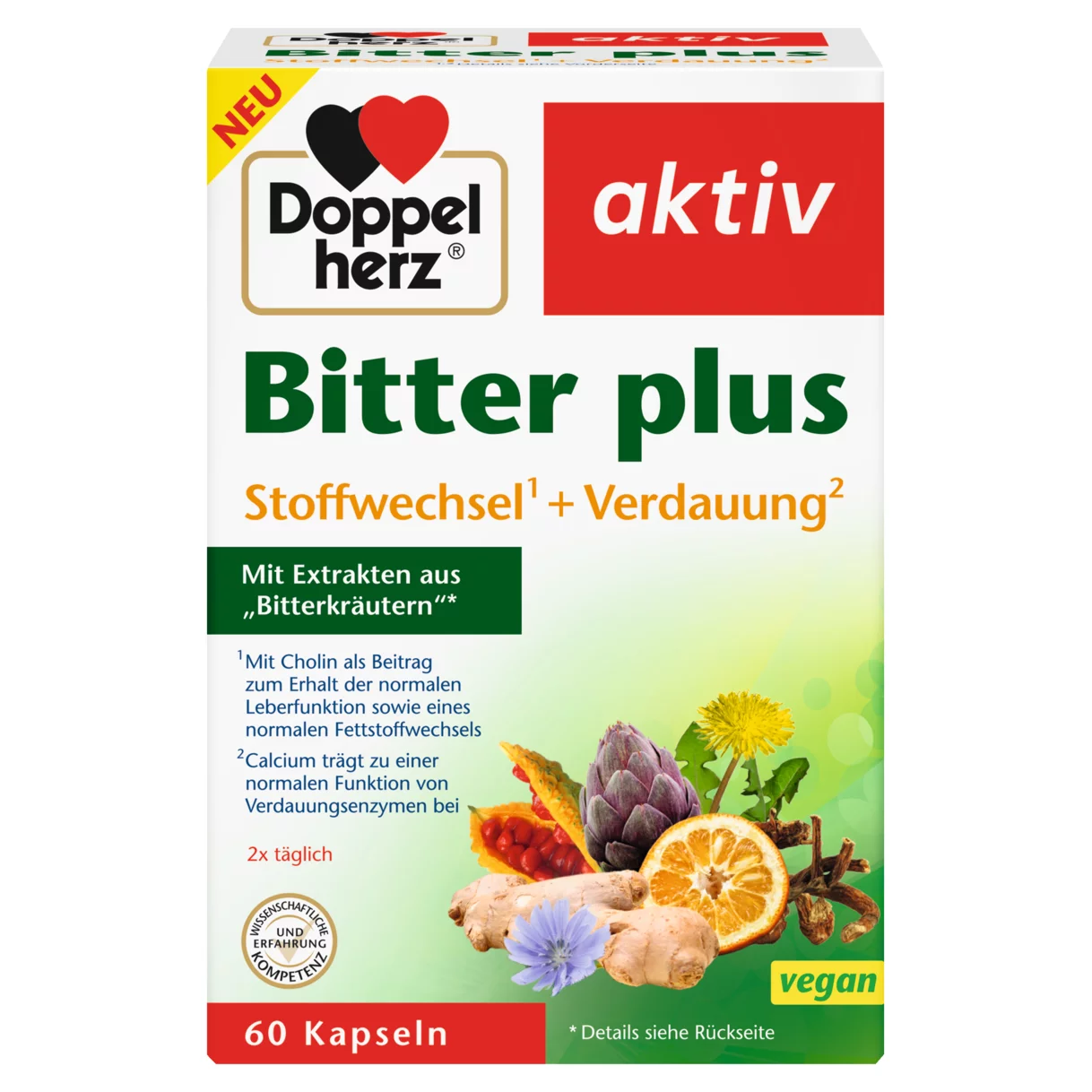 Doppelherz aktiv Bitter plus Frontansicht