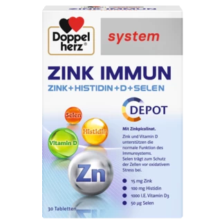 Doppelherz system ZINK IMMUN Frontansicht