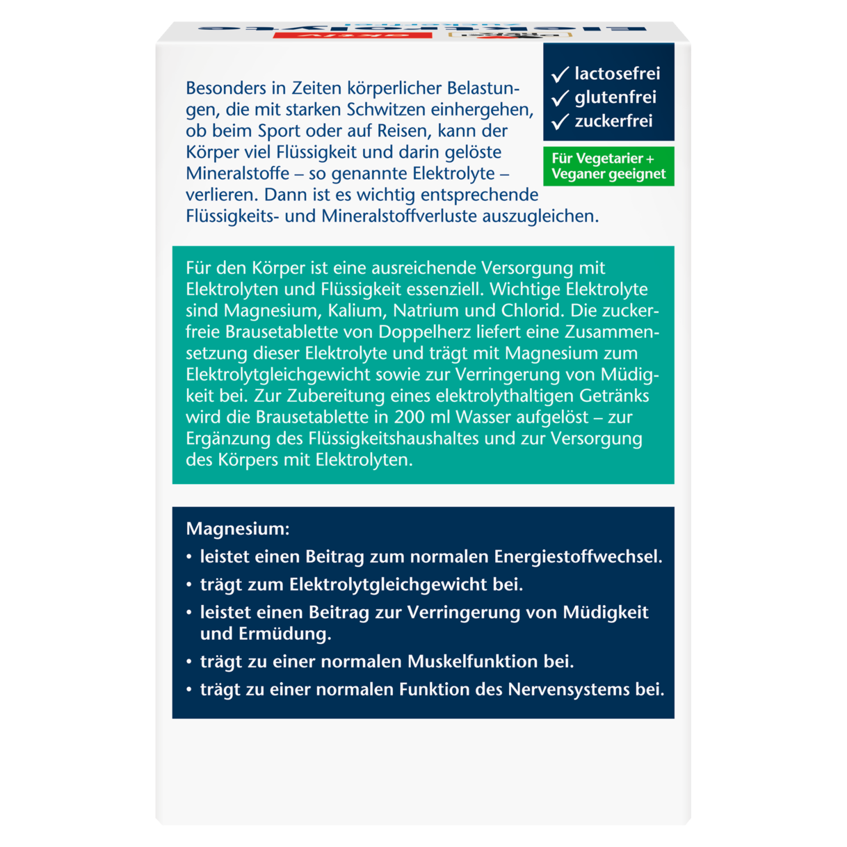 Elektrolyte Brausetabletten