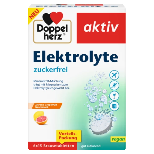 Doppelherz aktiv Elektrolyte Brausetabletten Frontansicht