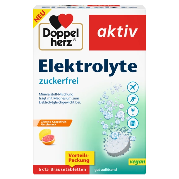Doppelherz aktiv Elektrolyte Brausetabletten Frontansicht
