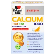 Doppelherz system CALCIUM 1000 + D3 + K2 Frontansicht