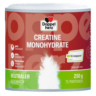 Abbildung der Produktverpackung Doppelherz CREATINE MONOHYDRATE Frontansicht