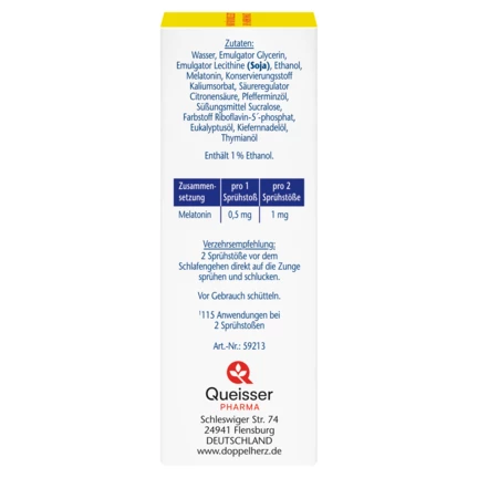 Doppelherz aktiv Melatonin Spray Seitenansicht links
