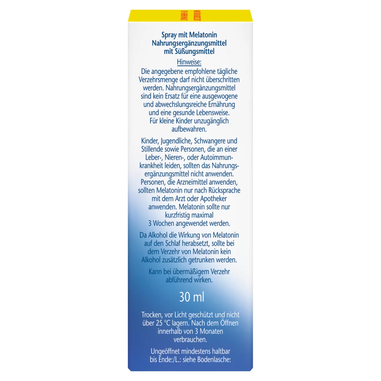 Doppelherz aktiv Melatonin Spray Seitenansicht rechts