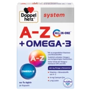 Doppelherz system A-Z + OMEGA-3 Prednji pogled Retuširani prednji pogled Zadnji pogled Pogled sa leve strane Pogled sa desne strane