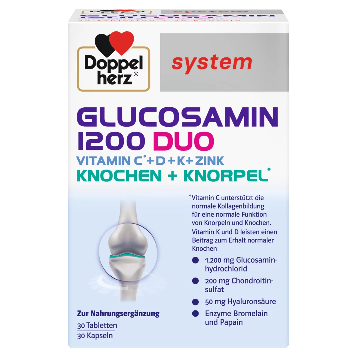Doppelherz system GLUCOSAMIN 1200 DUO Frontansicht