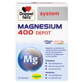 Doppelherz system MAGNESIUM 400 DEPOT Frontansicht