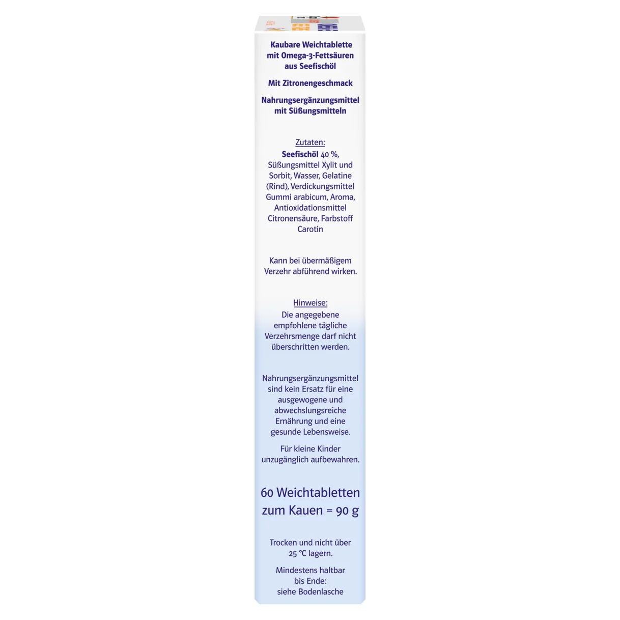 Doppelherz system OMEGA-3 family Zitrone Seitenansicht rechts