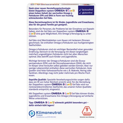 Doppelherz system OMEGA-3 family Zitrone Rückansicht