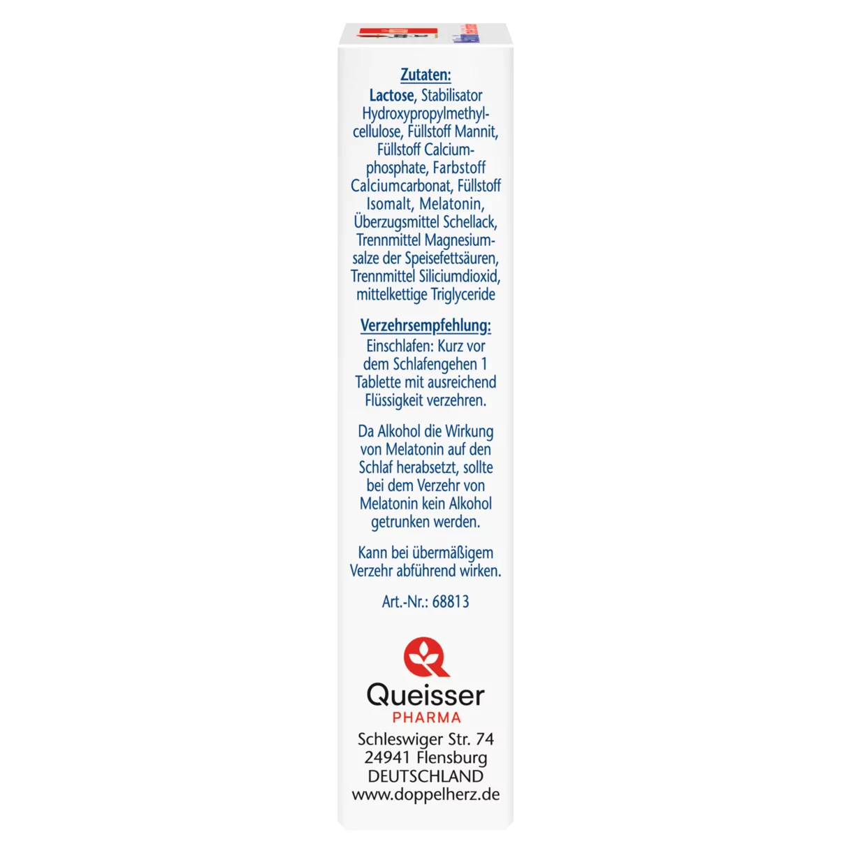 Doppelherz aktiv Melatonin Seitenansicht links
